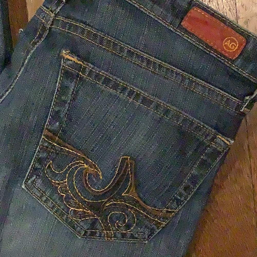 AG Adriano Goldschmied The Angel Denim Jean Boot Cut Size 28 Blue - Picture 4 of 5
